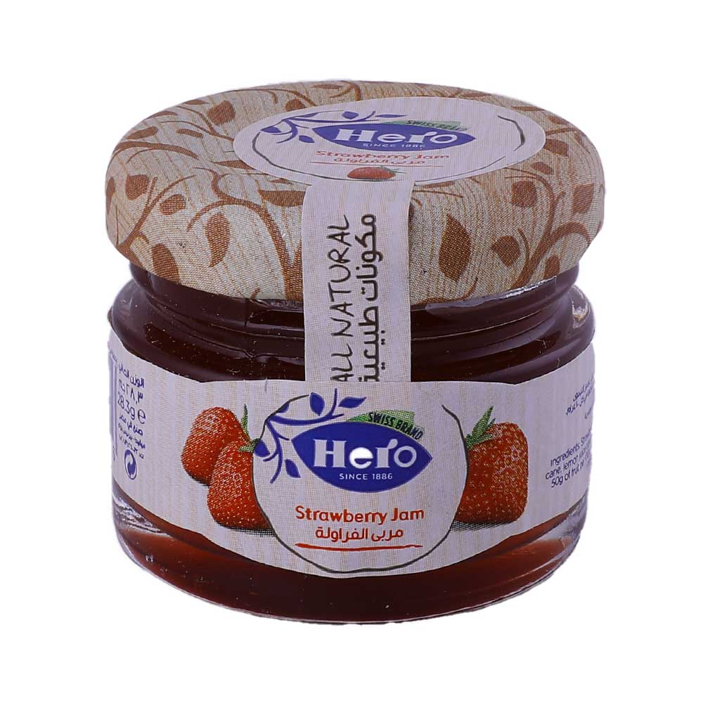 Hero Strawberry Jam 28.3g - Available at Alosra Online Supermarket