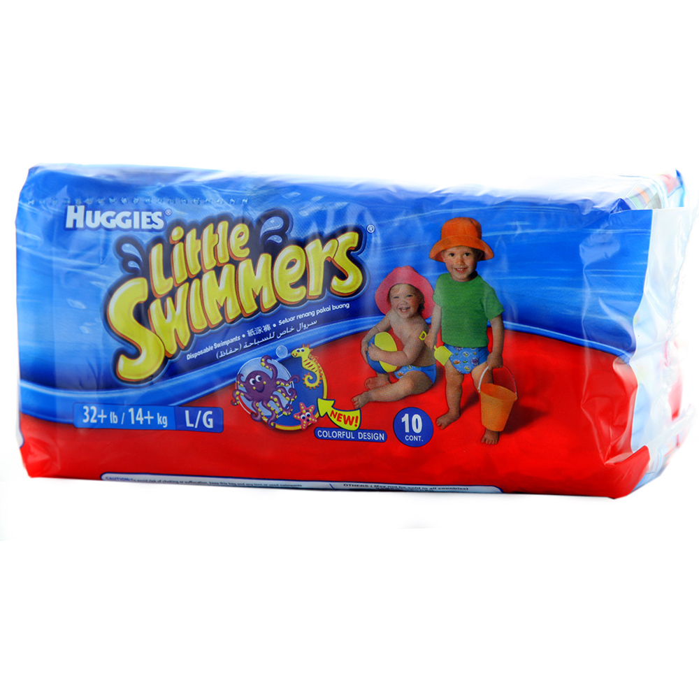 Huggies Little Swimmers Large Diapers 14+kg 10's - Available at Alosra Online Supermarket