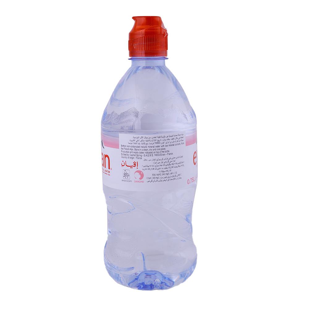 Evian Mineral Water 750ml back image
