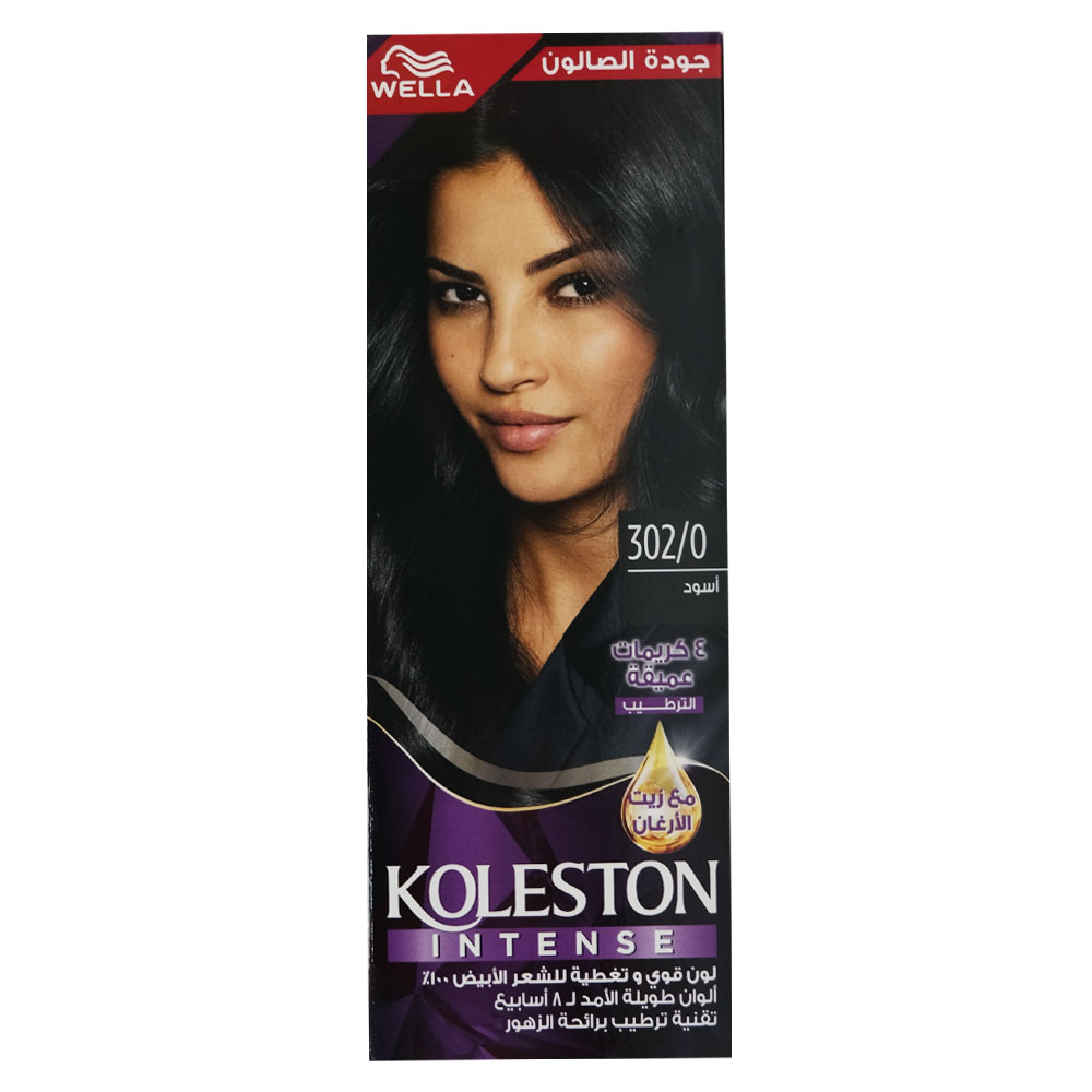 Wella Koleston Intense Black Noir Hair Color 302/0 50ml back image