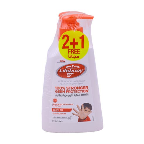 Lifebuoy Total 10 Hand Wash 200ml 2+1 Free [Special Offer] 