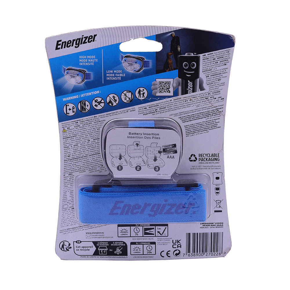 Energizer Vision Headlamp AAA back image