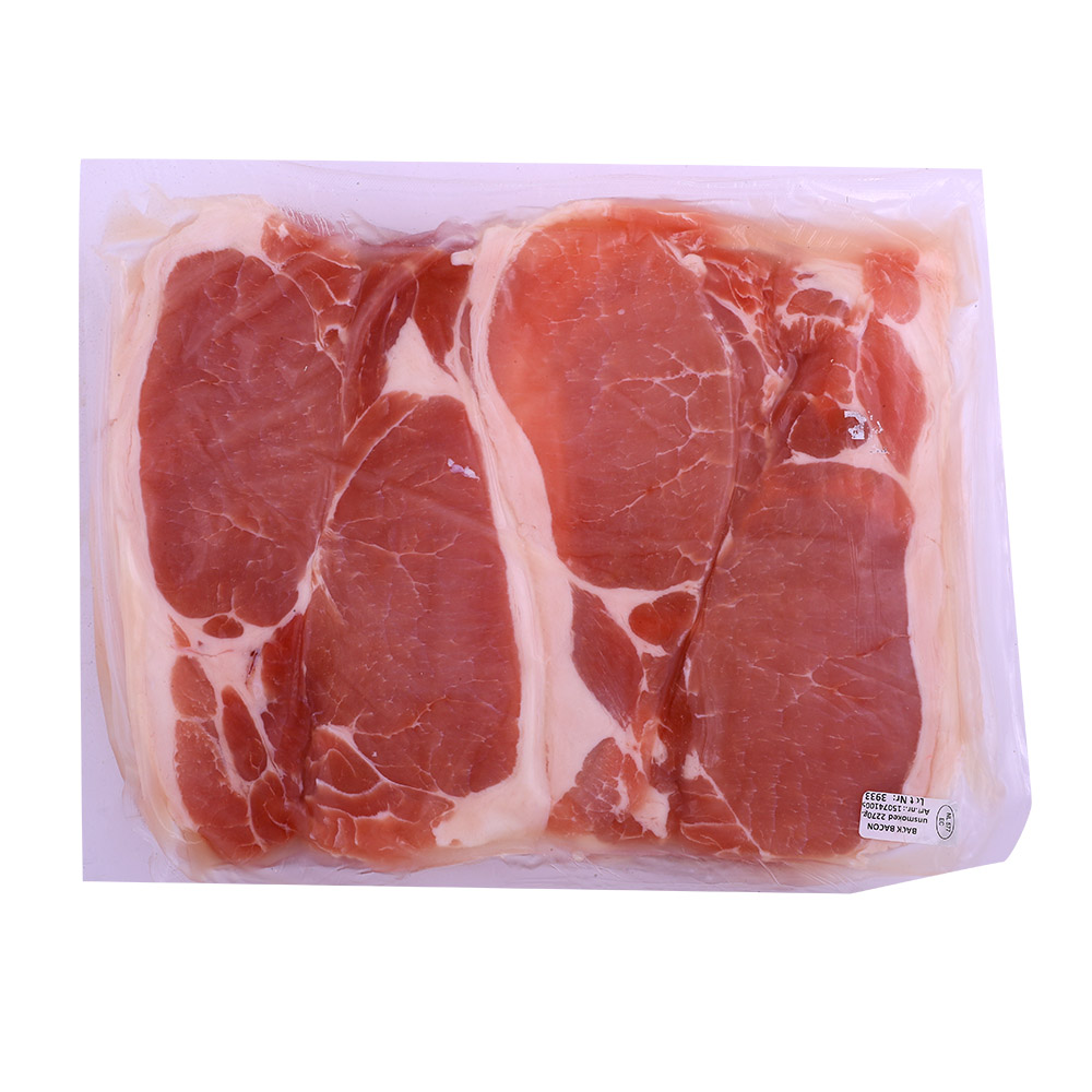 Euro Gourmet Back Bacon Unsmoked Slice [Per Kg] [Contains Pork] back image