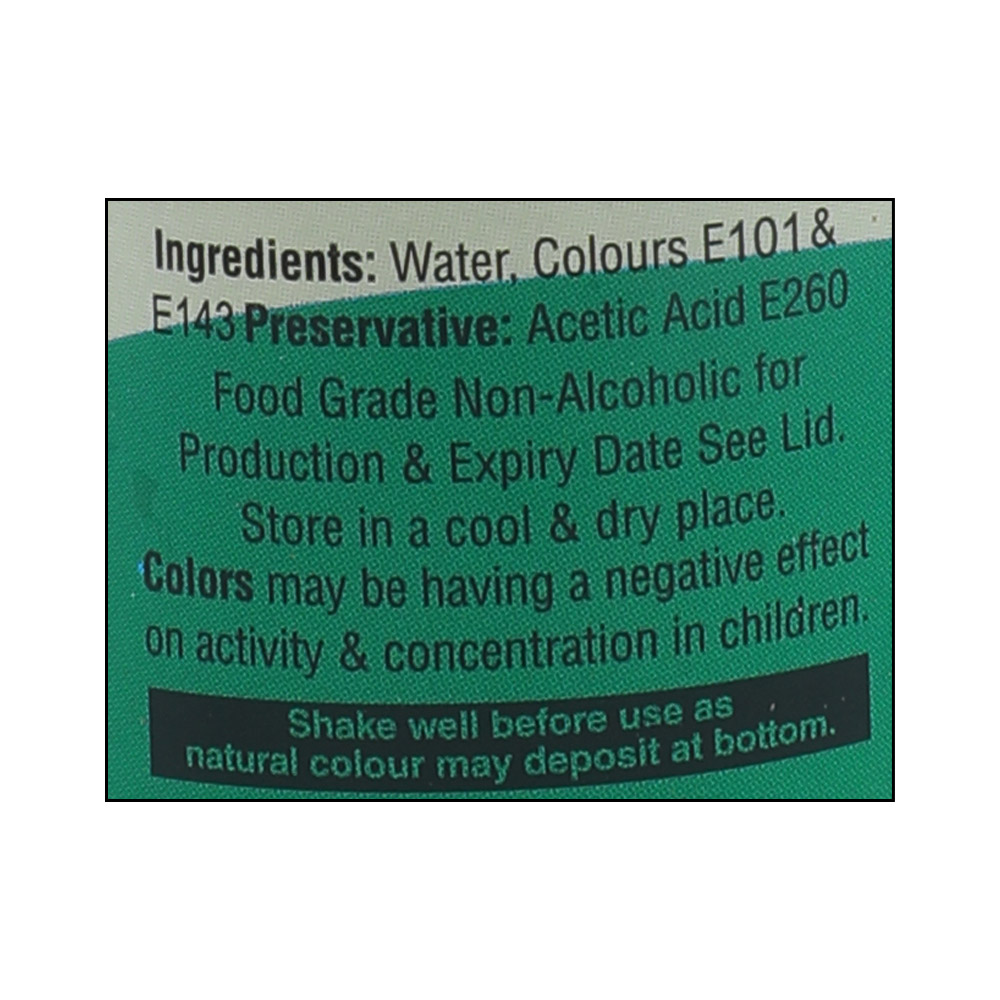 Natco Food Colouring Green 28ml right side image