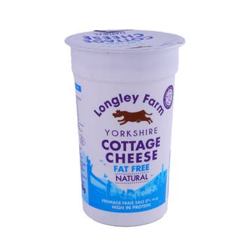 Longley Farm Fat Free Natural Cottage Cheese 250g - Available at Alosra Online Supermarket