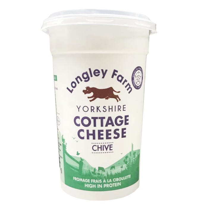 Longley Farm Chives Cottage Cheese 250g - Available at Alosra Online Supermarket