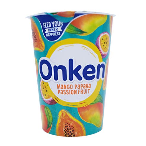Onken Mango, Papaya & Passion Fruit Yogurt 450g - Available at Alosra Online Supermarket