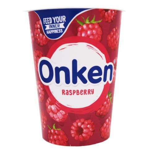Onken Raspberry Biopot Yogurt 450g - Available at Alosra Online Supermarket