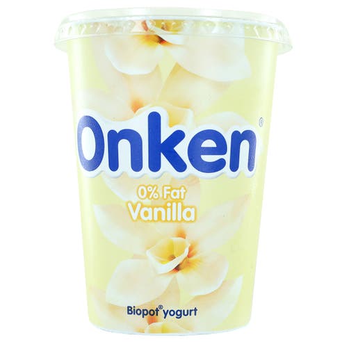 Onken 0% Fat Vanilla Biopot Yogurt 450g - Available at Alosra Online Supermarket