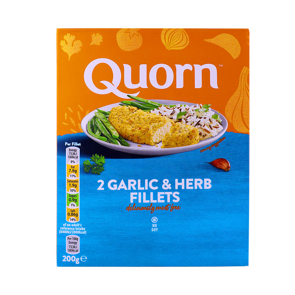 Quorn Garlic & Herbs Fillet 200g - Available at Alosra Online Supermarket
