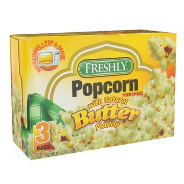 Freshly Butter Microwave Popcorn 3pk 297g - Available at Alosra Online Supermarket
