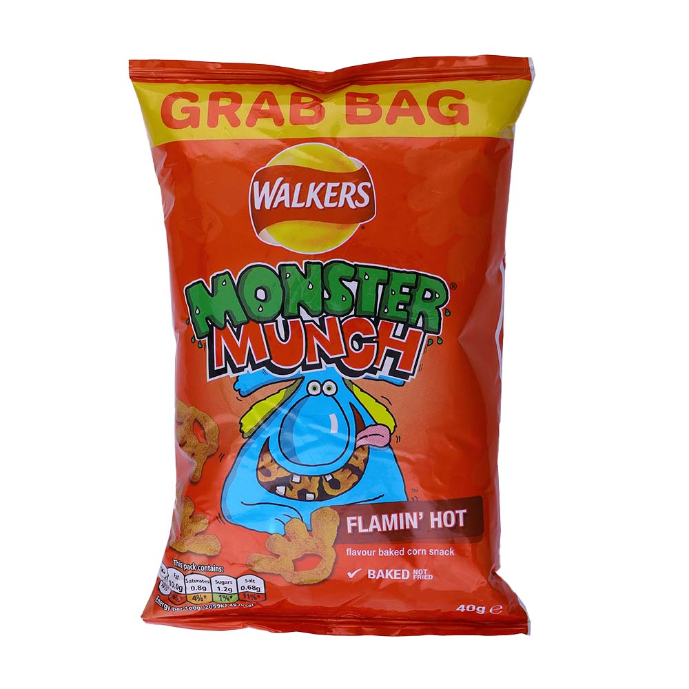 Walkers Monster Munch Flamin' Hot Chips 40g - Available at Alosra Online Supermarket