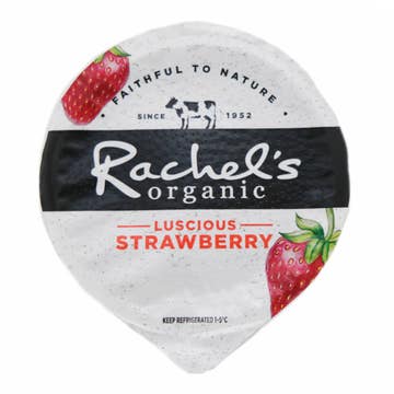 Rachel's Organic Forbidden Fruits Strawberry Yogurt 150g - Available at Alosra Online Supermarket