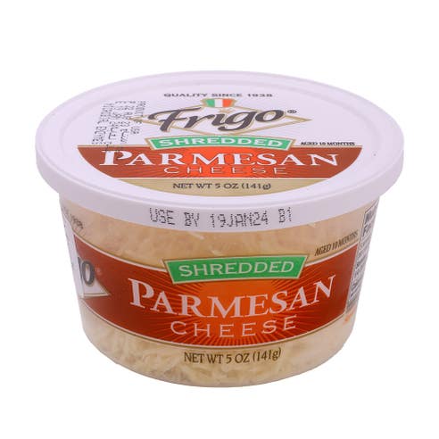 Frigo Shredded Parmesan Cheese 141g - Available at Alosra Online Supermarket