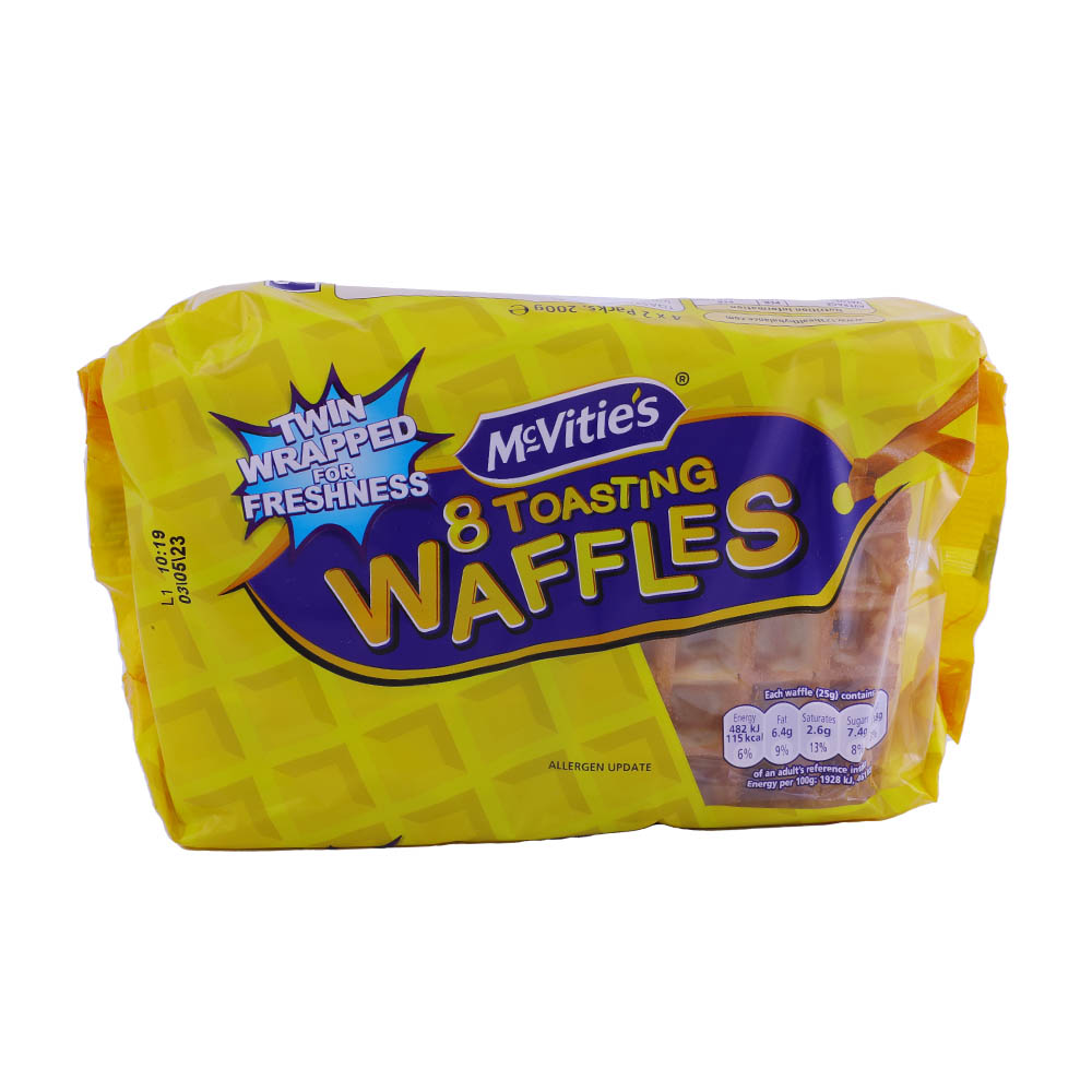 McVitie's Toasting Waffles 8 Pack 200g - Available at Alosra Online Supermarket