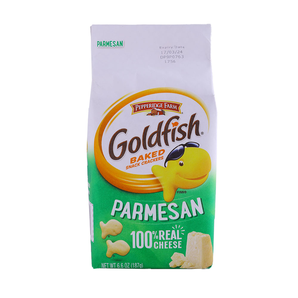 Pepperidge Farm Parmesan Goldfish Baked Snack Crackers 187g - Available at Alosra Online Supermarket