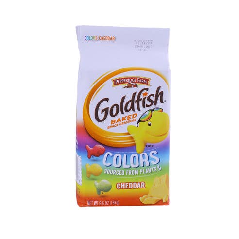 Pepperidge Farm Cheddar Colors Goldfish Baked Snack Crackers 187g - Available at Alosra Online Supermarket