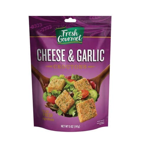 Fresh Gourmet Cheese & Garlic Croutons 141g - Available at Alosra Online Supermarket