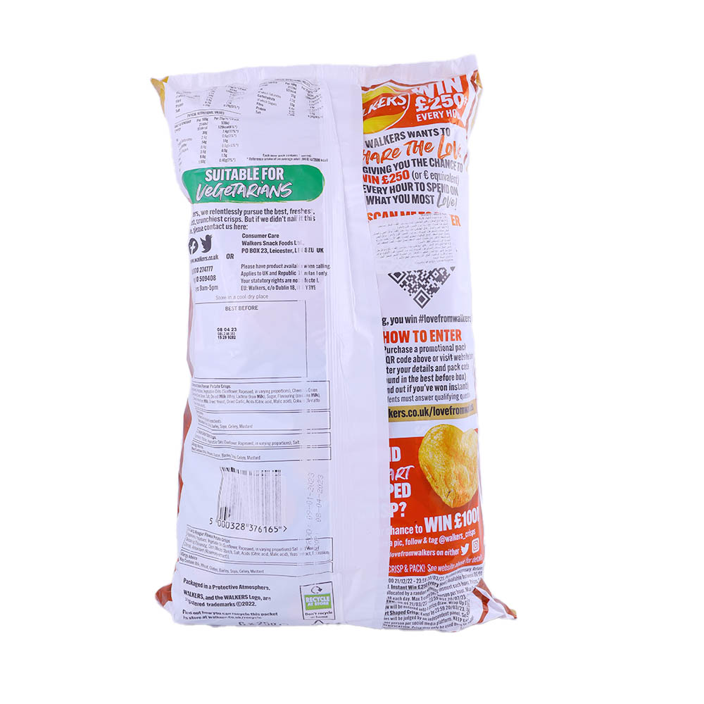 Walkers Classic Variety Pack Chips 25g [6 Pack] back image