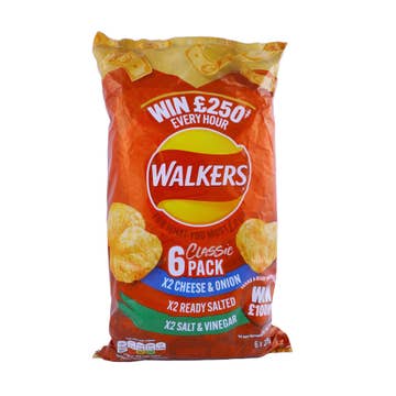 Walkers Classic Variety Pack Chips 25g [6 Pack] - Available at Alosra Online Supermarket