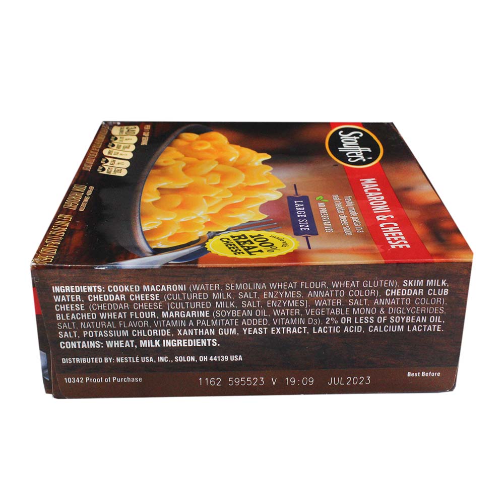Stouffer's Macaroni & Cheese 567g- Product ingredients image