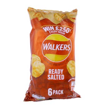 Walkers Ready Salted Chips 25g [6 Pack] - Available at Alosra Online Supermarket