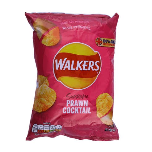 Walkers Prawn Cocktail Chips 32.5g - Available at Alosra Online Supermarket