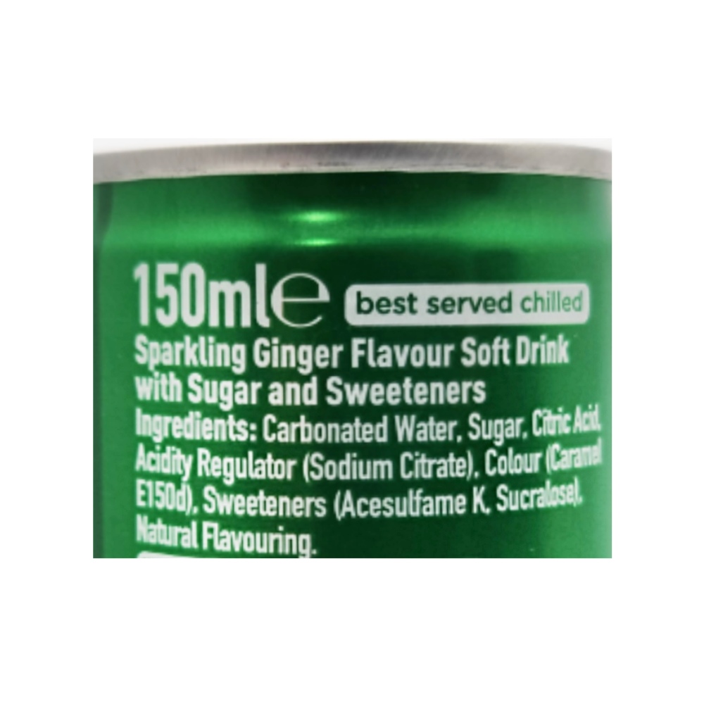 Canada Dry Schweppes Ginger Ale 150ml back image