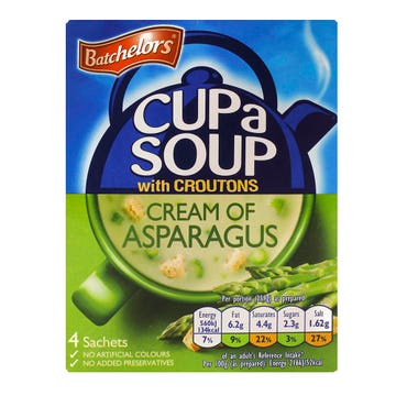 Batchelors Cup a Soup Cream of Asparagus with Croutons 117g - Available at Alosra Online Supermarket