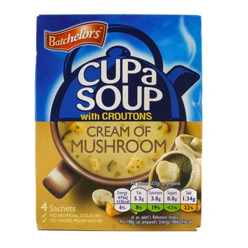 Batchelors Cup a Soup with Croutons Cream of Mushroom 99g - Available at Alosra Online Supermarket
