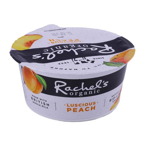 Rachel's Organic Low Fat Peach Yogurt 150g - Available at Alosra Online Supermarket