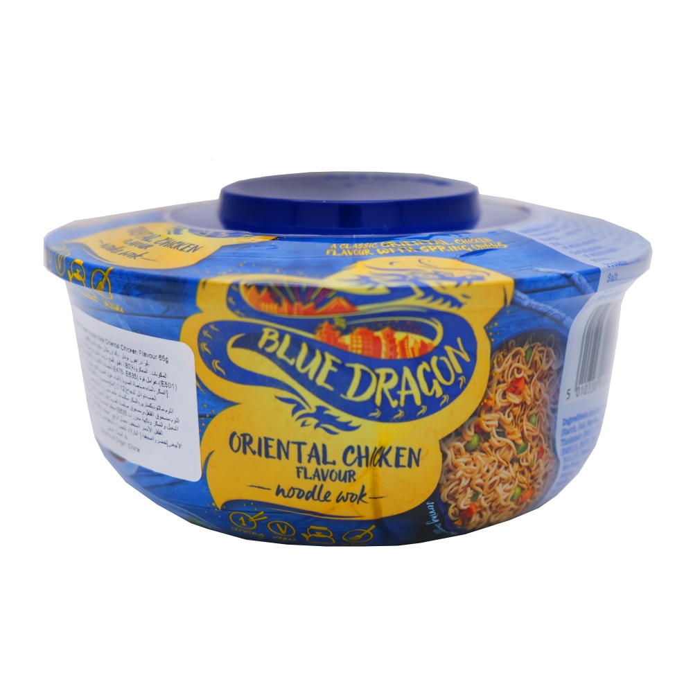 Blue Dragon Oriental Chicken Noodles 65g back image