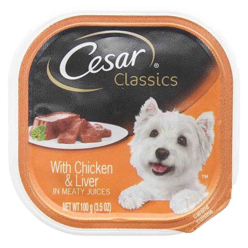 Cesar Classics Chicken & Liver Pet Food 100g - Available at Alosra Online Supermarket
