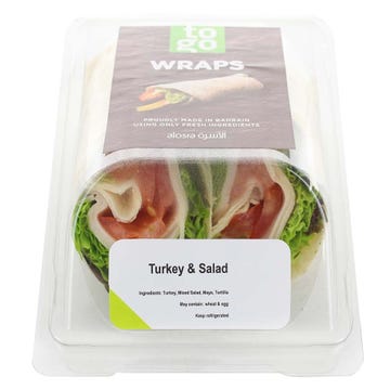 Turkey & Salad Wrap - Available at Alosra Online Supermarket