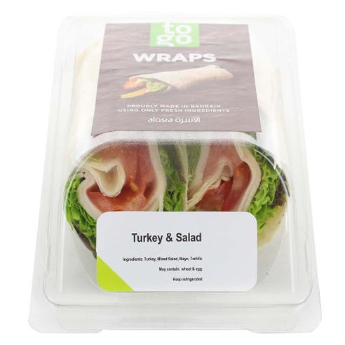 Turkey & Salad Wrap - Available at Alosra Online Supermarket