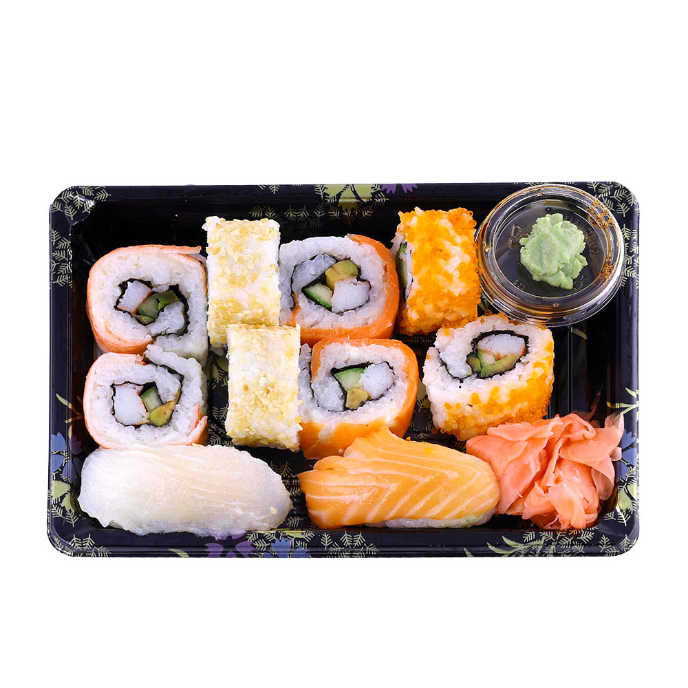 Assorted Sushi back image