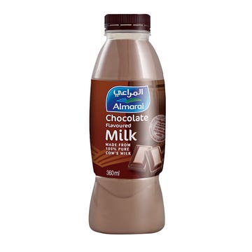 Almarai Chocolate Flavoured Milk 360ml - Available at Alosra Online Supermarket