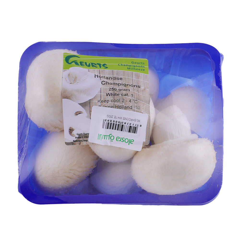 White Holland Mushrooms 250g - Available at Alosra Online Supermarket