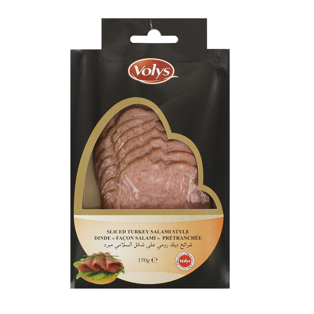 Volys Sliced Turkey Salami 150g - Available at Alosra Online Supermarket