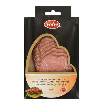 Volys Sliced Turkey Salami 150g - Available at Alosra Online Supermarket