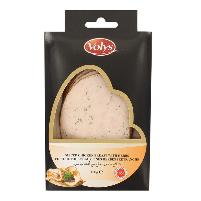 Volys Sliced Chicken Breast with Herbs 150g - Available at Alosra Online Supermarket