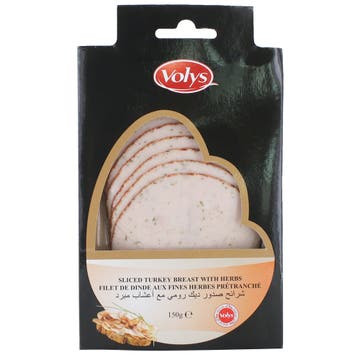 Volys Sliced Turkey Breast with Herbs 150g - Available at Alosra Online Supermarket