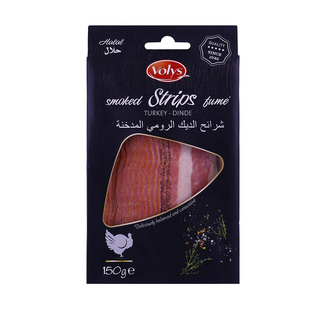 Volys Smoked Turkey Strips 150g - Available at Alosra Online Supermarket
