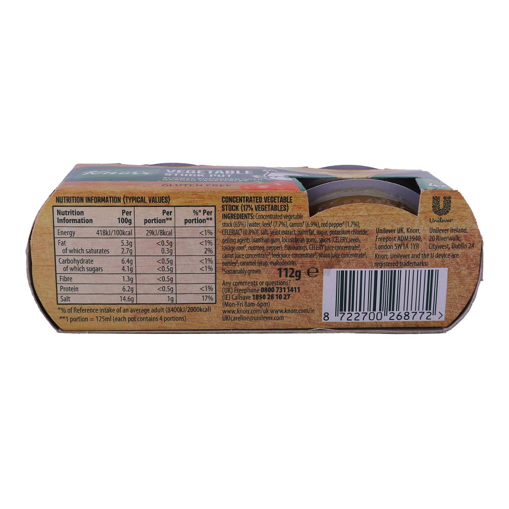 Knorr Vegetable Stock Pot 112g 4's right side image