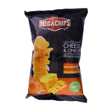 Mega Chips Cheese & Onion 100g - Available at Alosra Online Supermarket