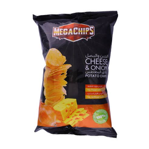 Mega Chips Cheese & Onion 100g - Available at Alosra Online Supermarket