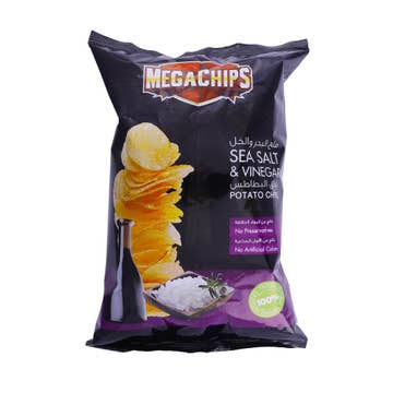 Mega Chips Sea Salt & Vinegar 100g - Available at Alosra Online Supermarket