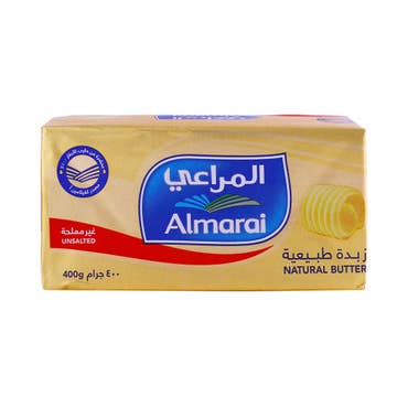 Almarai Natural Butter Unsalted 400g - Available at Alosra Online Supermarket