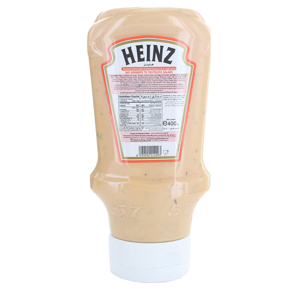 Heinz Thousand Island Salad Dressing 400ml- Product ingredients image