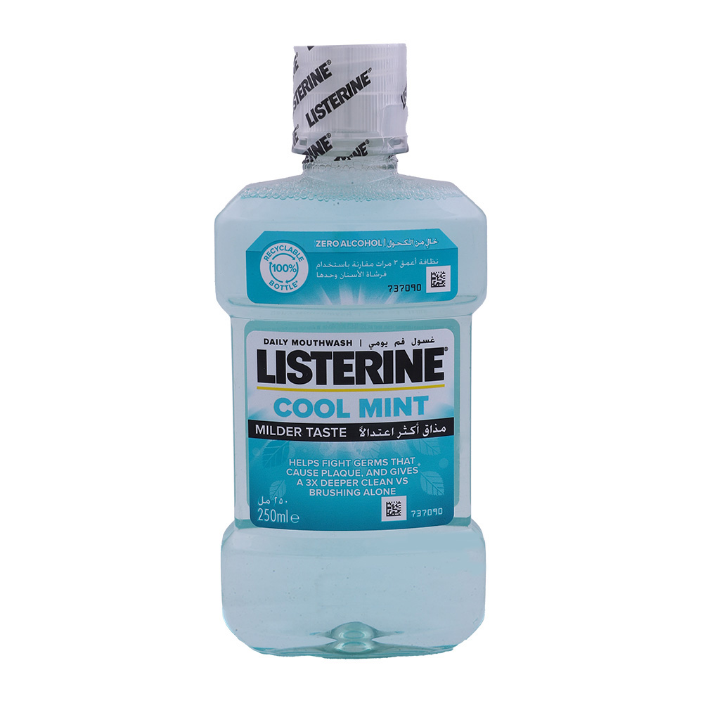 Listerine Zero Mild Mint Mouthwash 250ml - Available at Alosra Online Supermarket